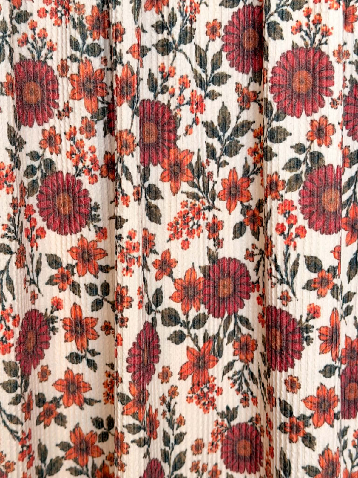(URBAN RIB) FALL HATTIE FLOWER PATTERN ON IVORY