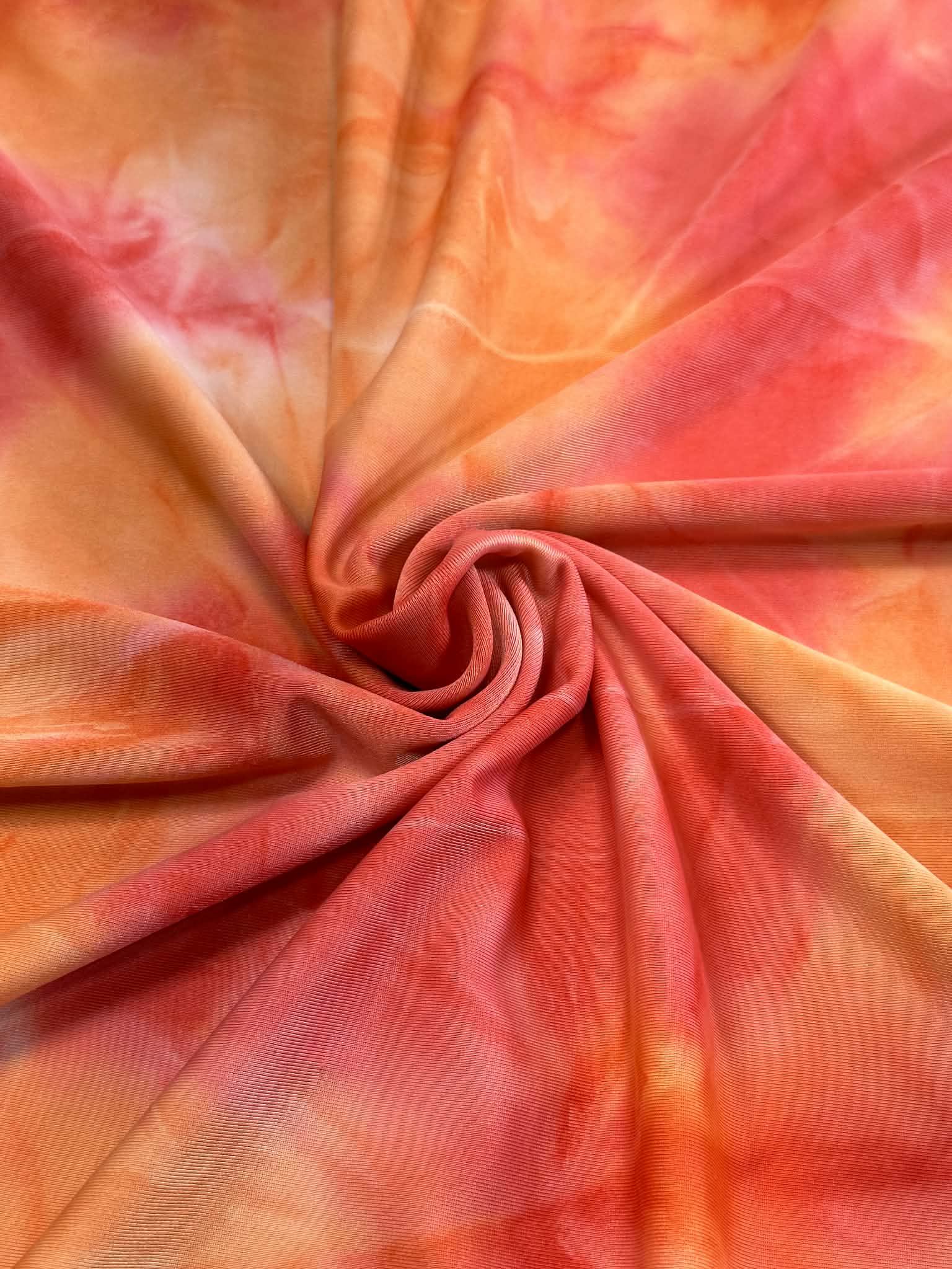 (SWIM) RED AND ORANGE TIE DYE