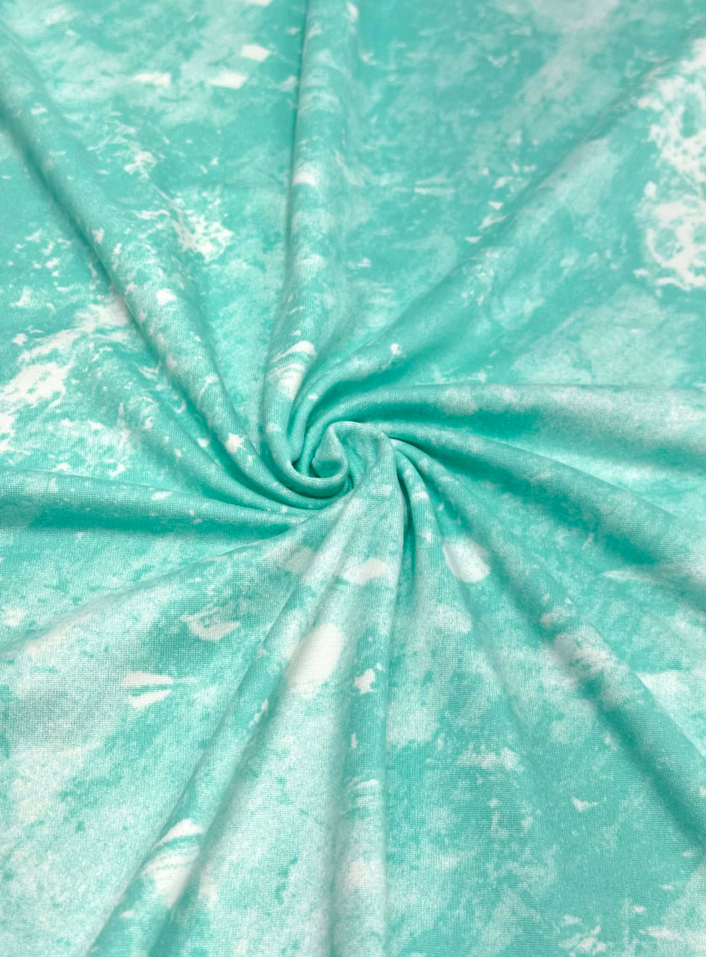 (DOUBLE BRUSHED POLY DBP ) MINT AND OFF WHITE SPLASH