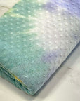 (SWISS DOT) AQUA, YELLOW, PURPLE AND OFF WHITE TIE DYE