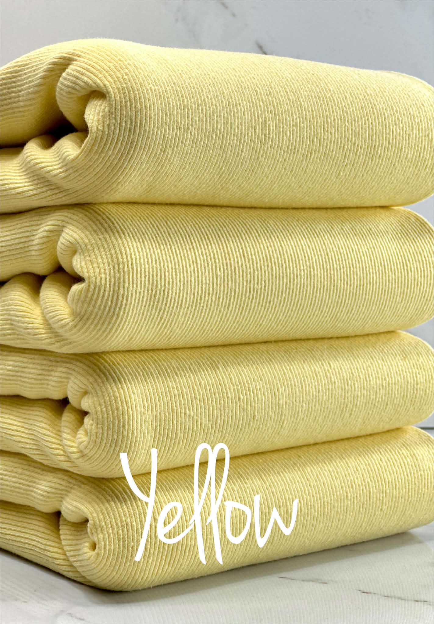 (1X1 RIB COTTON FEEL ) YELLOW