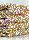 (URBAN RIB) TINY OFF WHITE CHEETAH ON VINTAGE BROWN