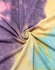 (FRENCH TERRY) PINK, PURPLE, POWDER YELLOW, && BLUE TIE DYE