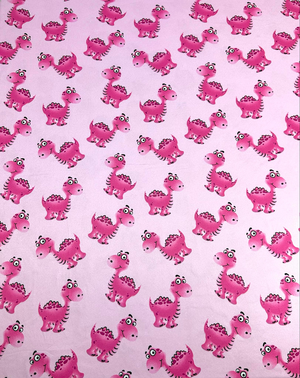 (DBP) FUSCHIA DINO'S ON LIGHT PINK