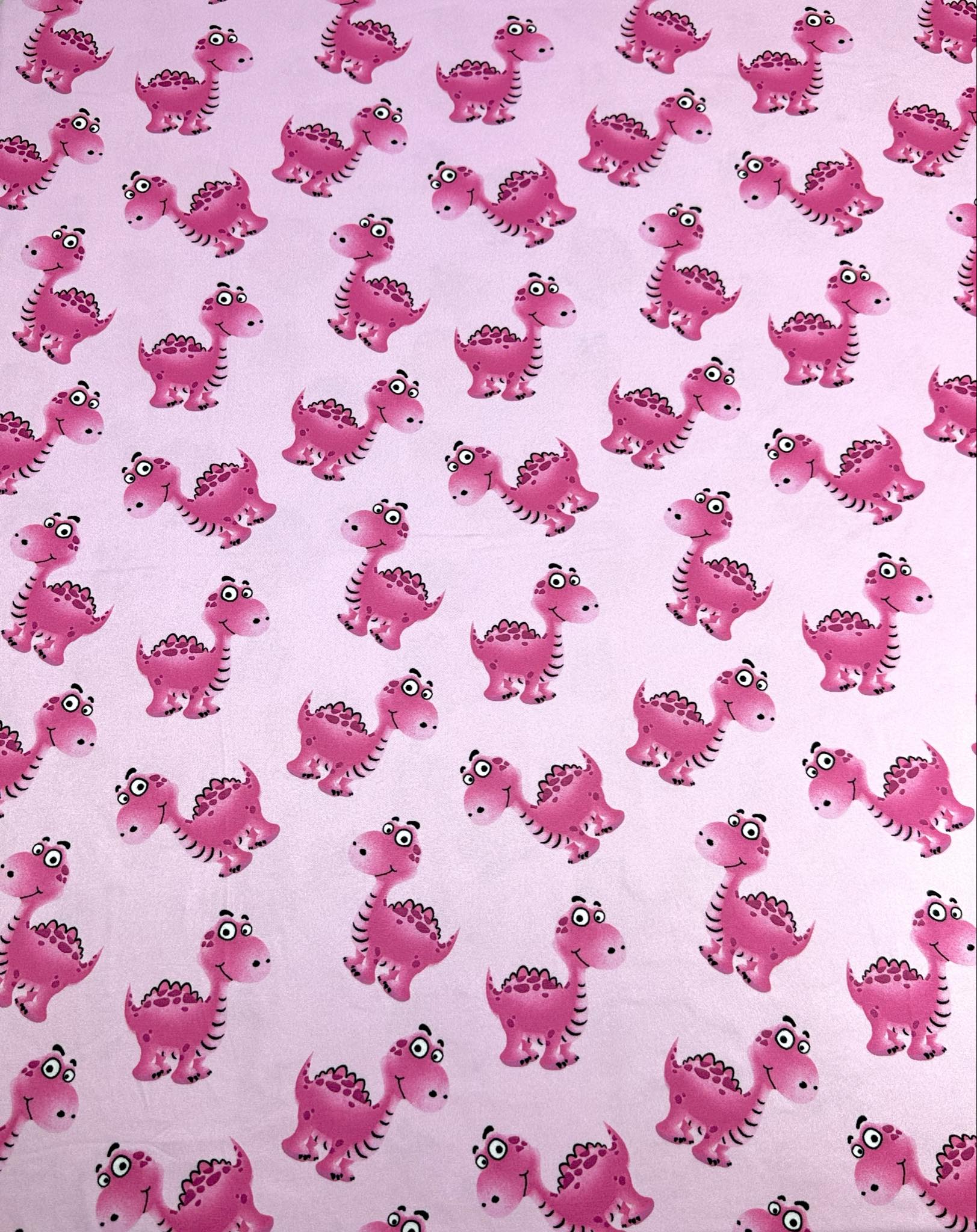 (DBP) FUSCHIA DINO'S ON LIGHT PINK