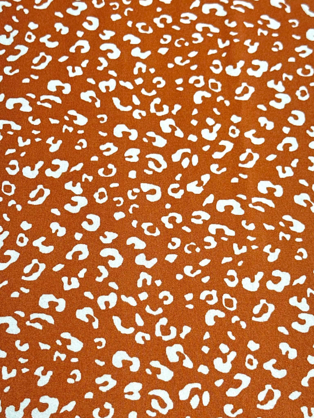 (DBP) TINY WHITE LEOPARD ON VINTAGE ORANGE