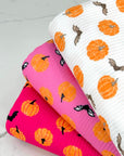 (YUMMY RIB) PUMPKINS AND BATS ON PINK