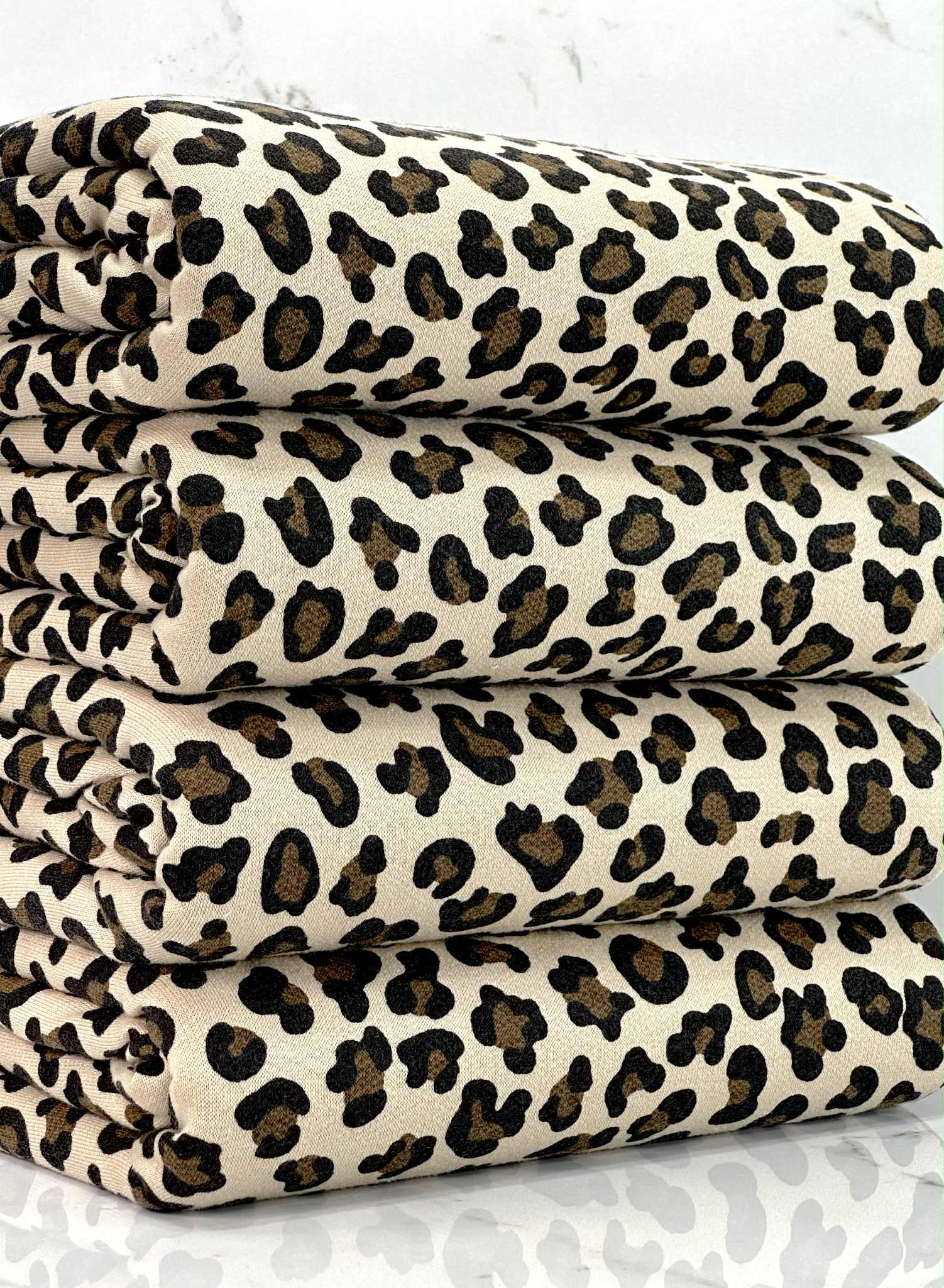 (FRENCH TERRY) BROWN AND BLACK CHEETAH ON TAUPE (3)