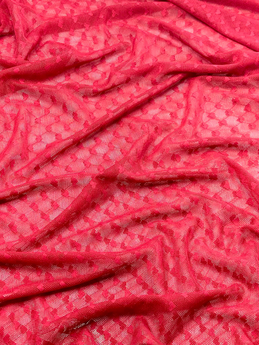 (MESH) TINY RED HEARTS