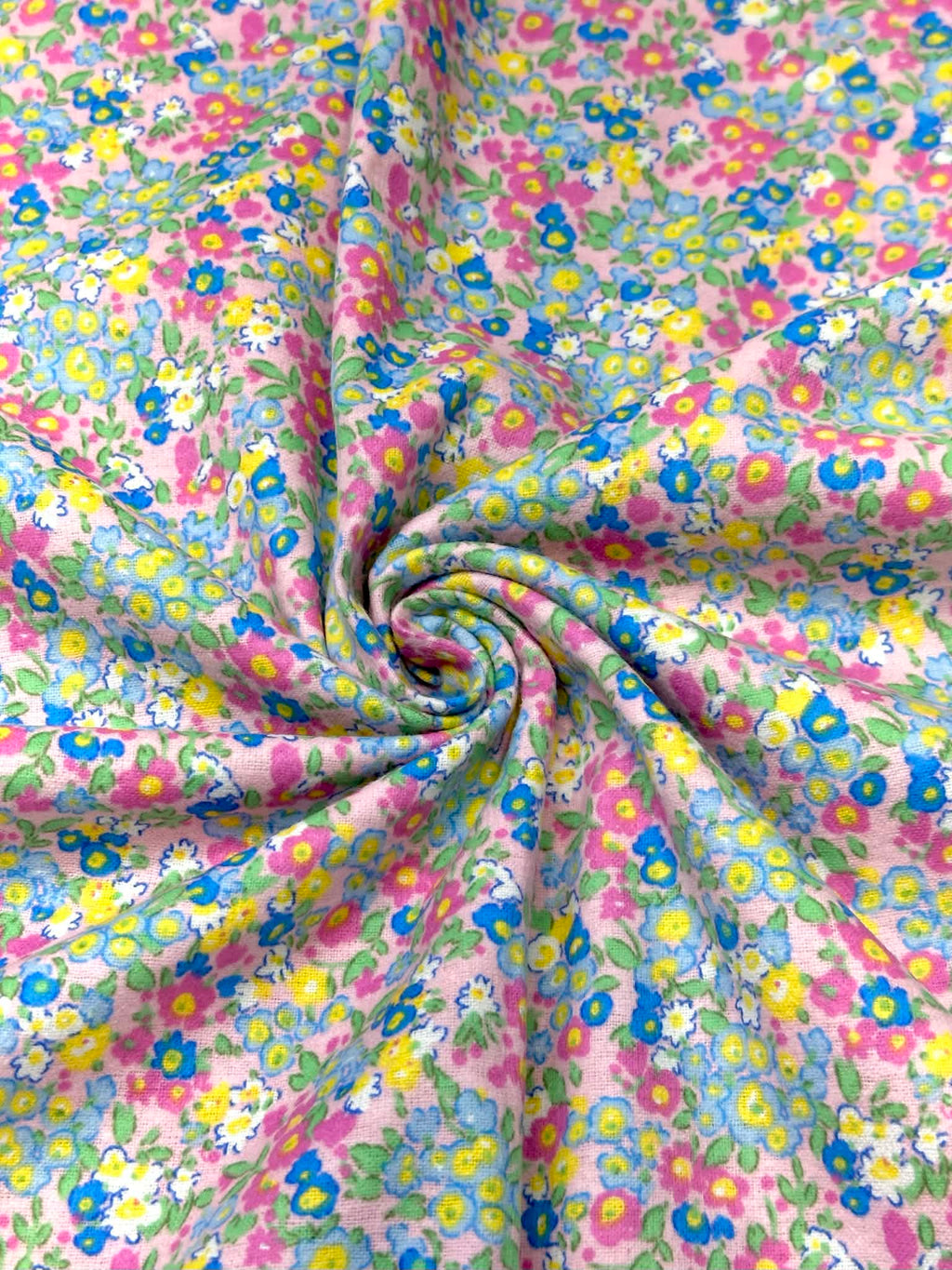 (FLANNEL COTTON) FLORAL PATTERN ON PINK