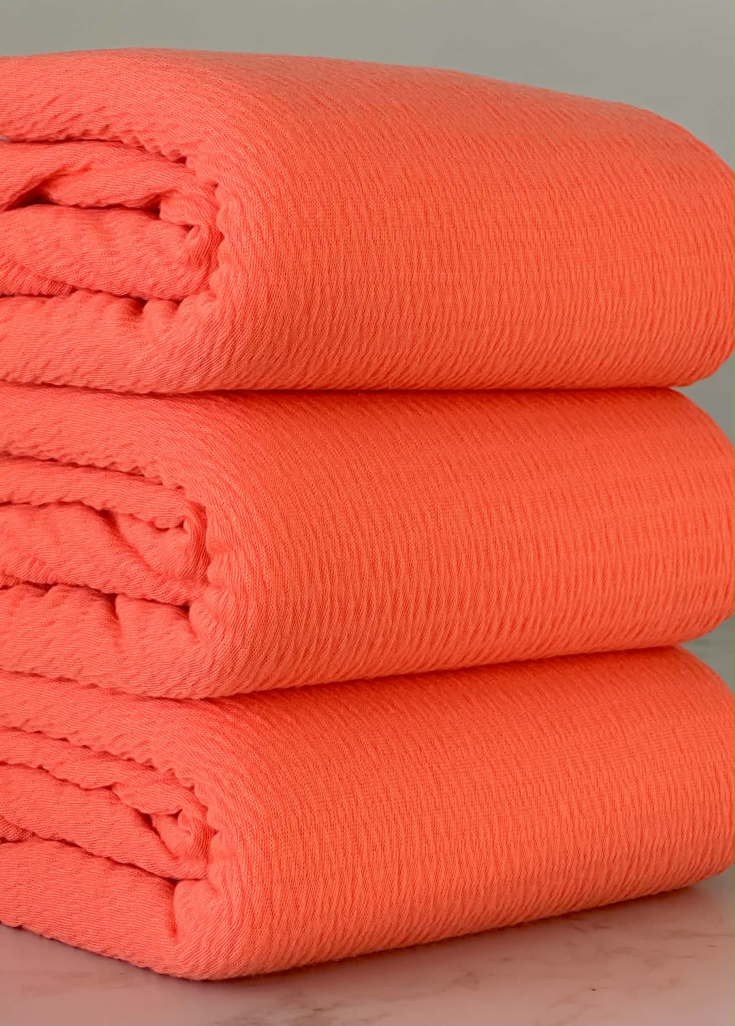 (GAUZE) NEON PEACH
