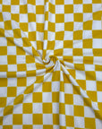 (DBP) YELLOW AND OFF WHITE CHECKERED