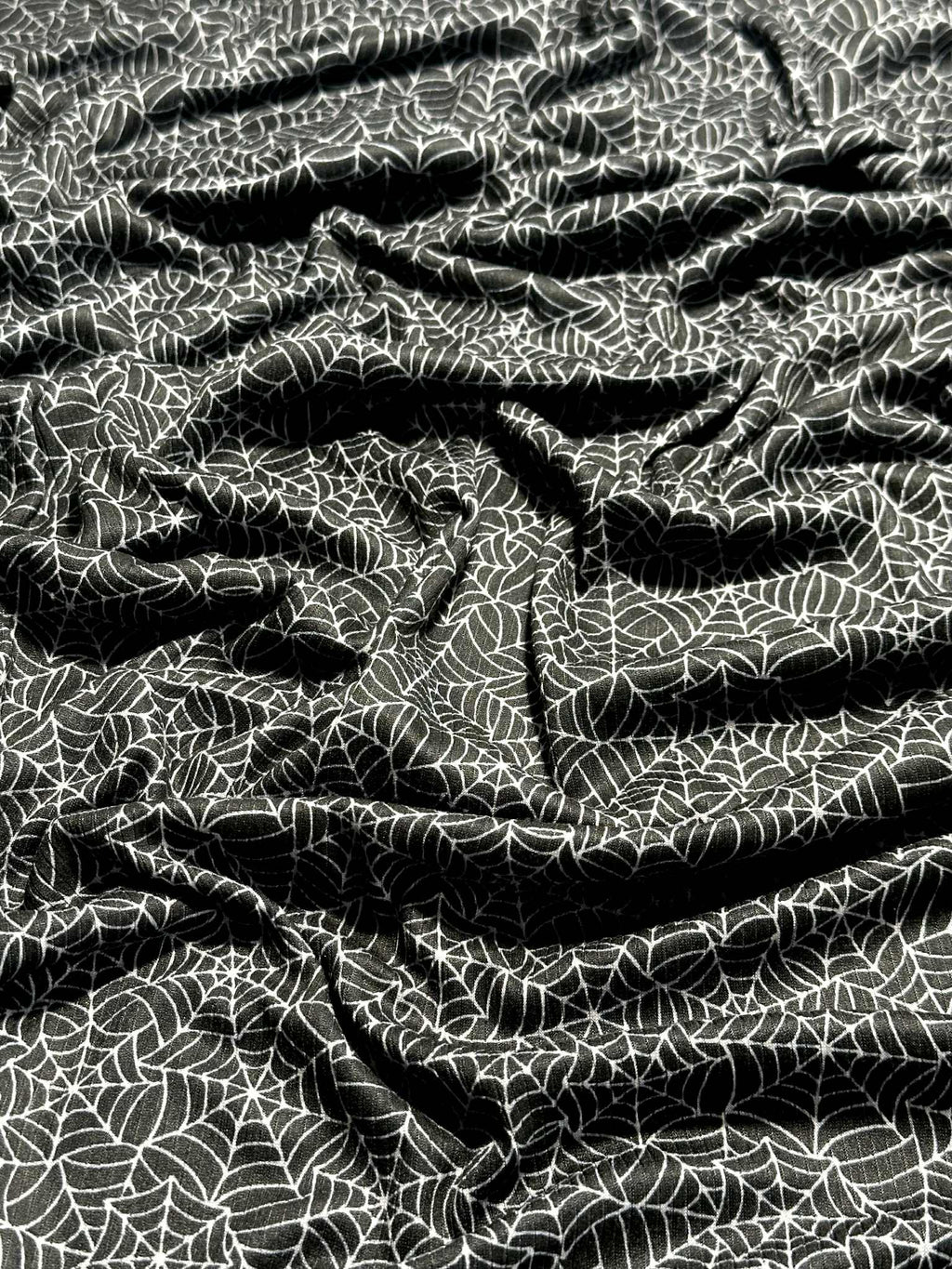 (4X2 RIB) SPIDER WEBS ON BLACK