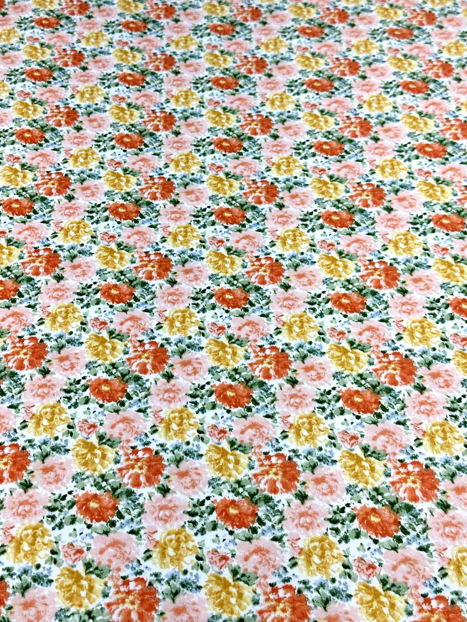 (DBP) YELLOW, BLUSH, AND RUST FLOWERS ON OFF WHITE (1)