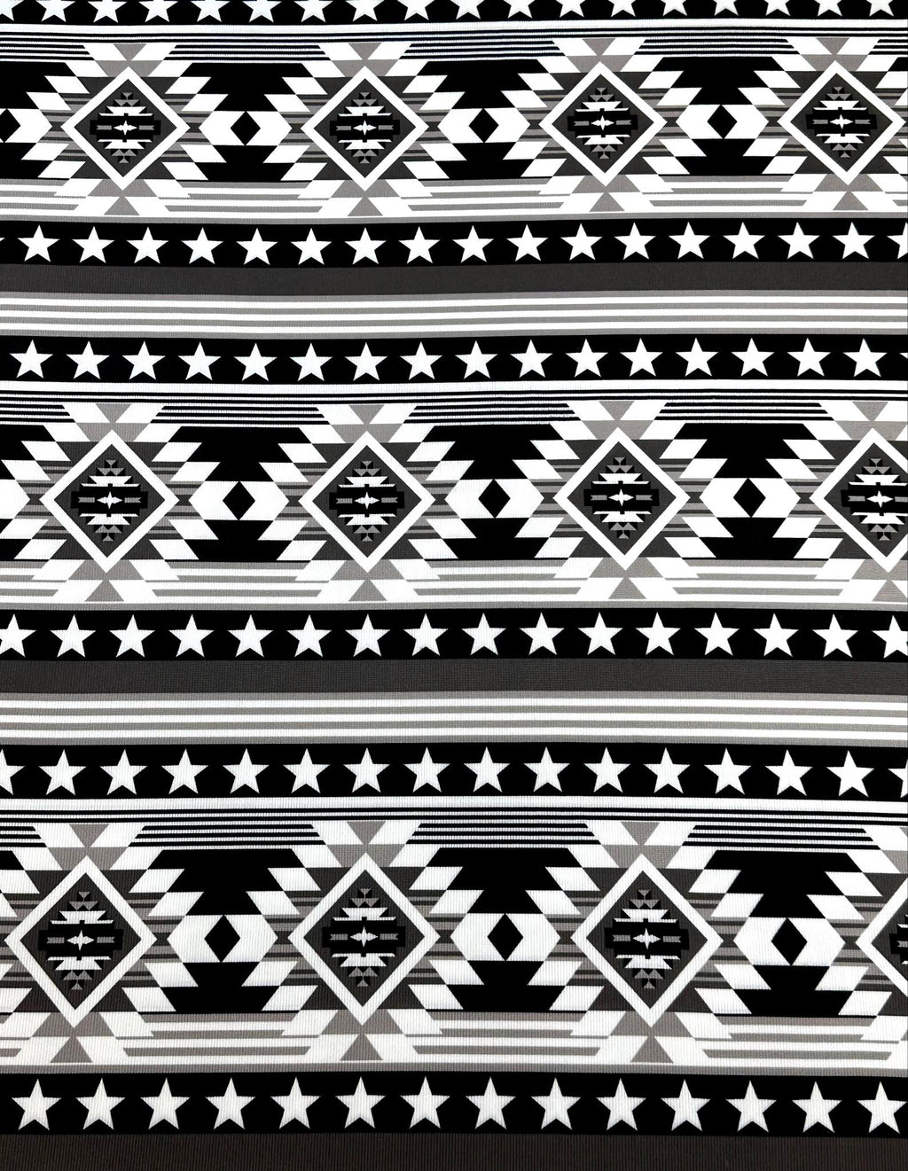 (SWEATER KNIT/ OAKLEY) BLACK, WHITE, AND CHARCOAL WESTERN STAR PATTERN (1)