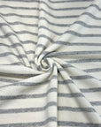 (FRENCH TERRY) LIGHT GRAY STRIPES ON IVORY