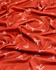 (4X2 RIB) OFF WHITE BOWS ON RED