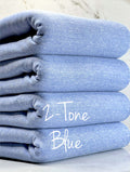 (FRENCH TERRY FLREECE) 2-TONE BLUE