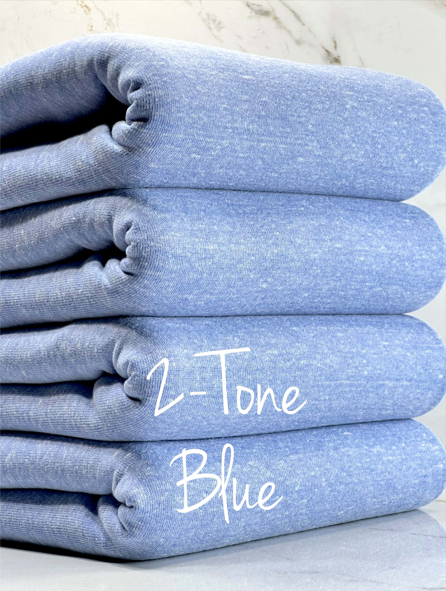 (FRENCH TERRY FLREECE) 2-TONE BLUE