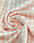 (DOUBLE KNIT) LIGHT PINK AND OFF WHITE GINGHAM