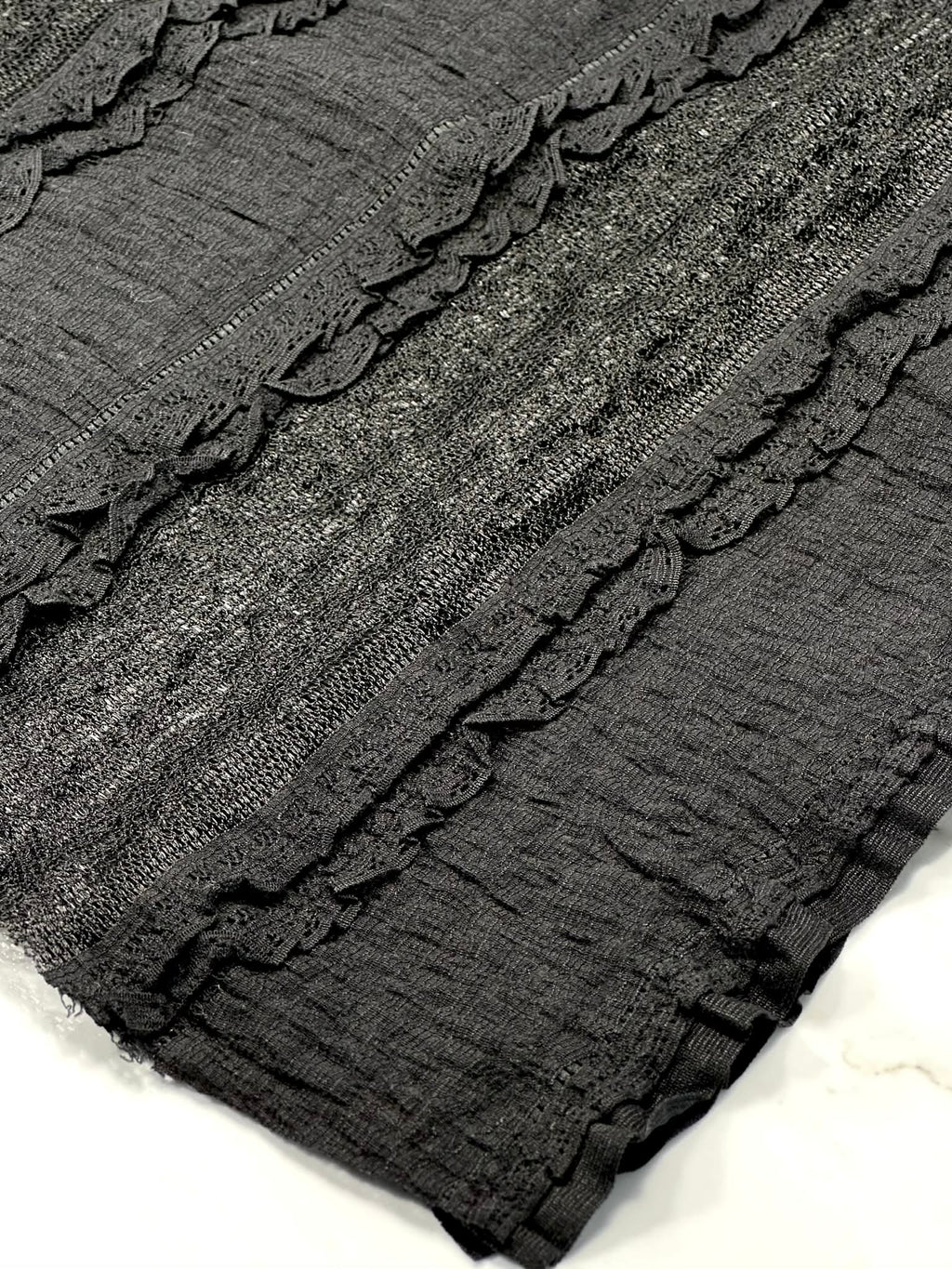 (RUFFLE LACE) BLACK