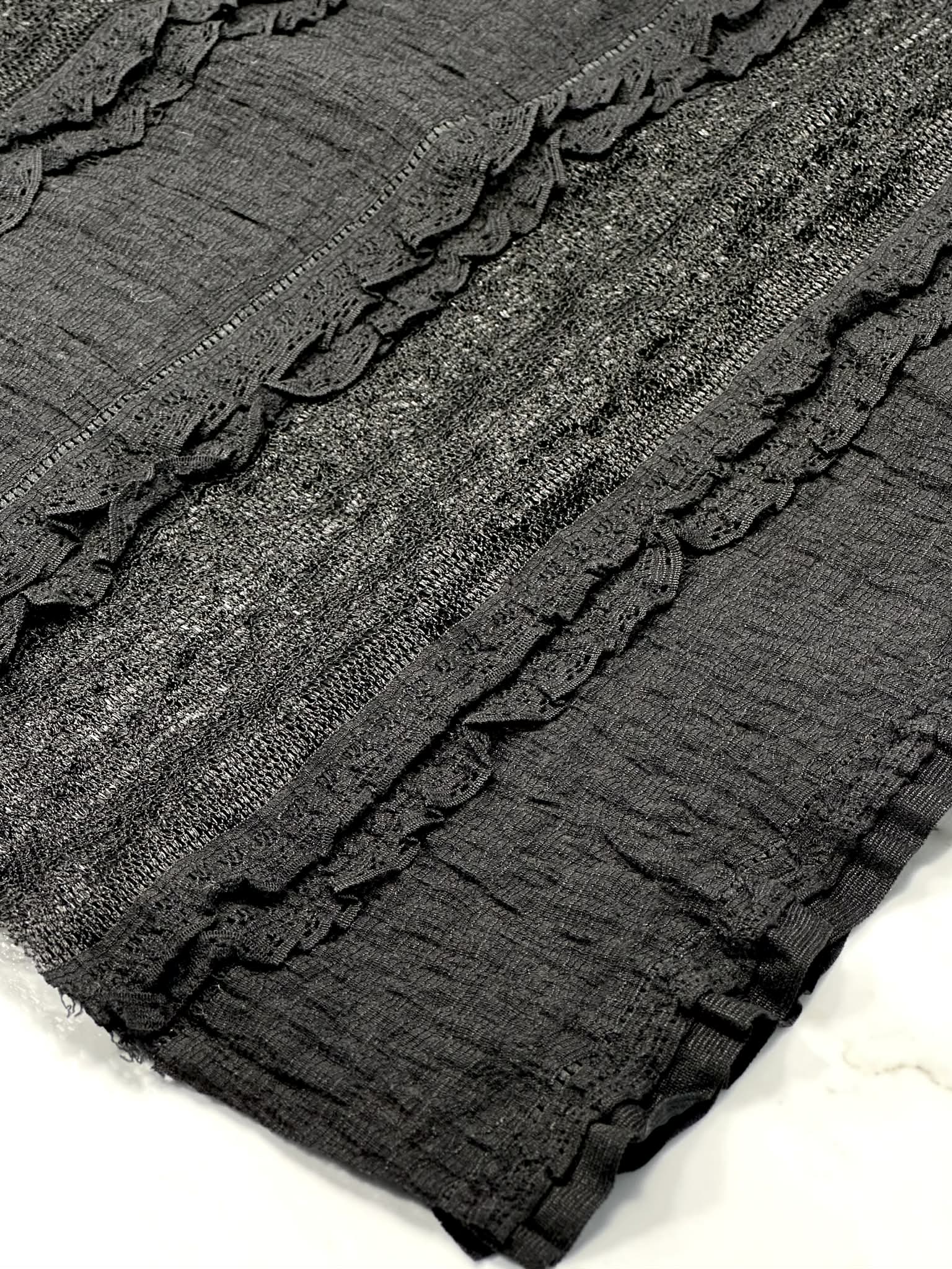 (RUFFLE LACE) BLACK