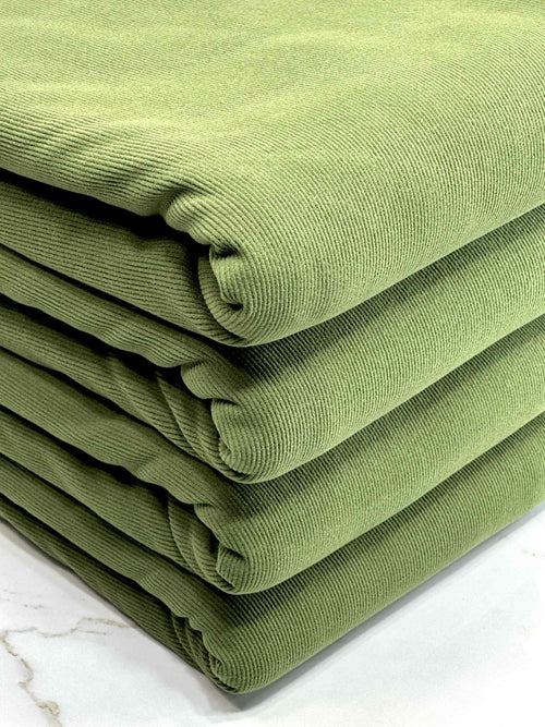 (2X1 SUPER COTTON FEEL RIB) CHIVE OLIVE
