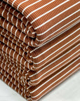 (2X1 YUMMY RIB) OFF WHITE STRIPES ON BROWN