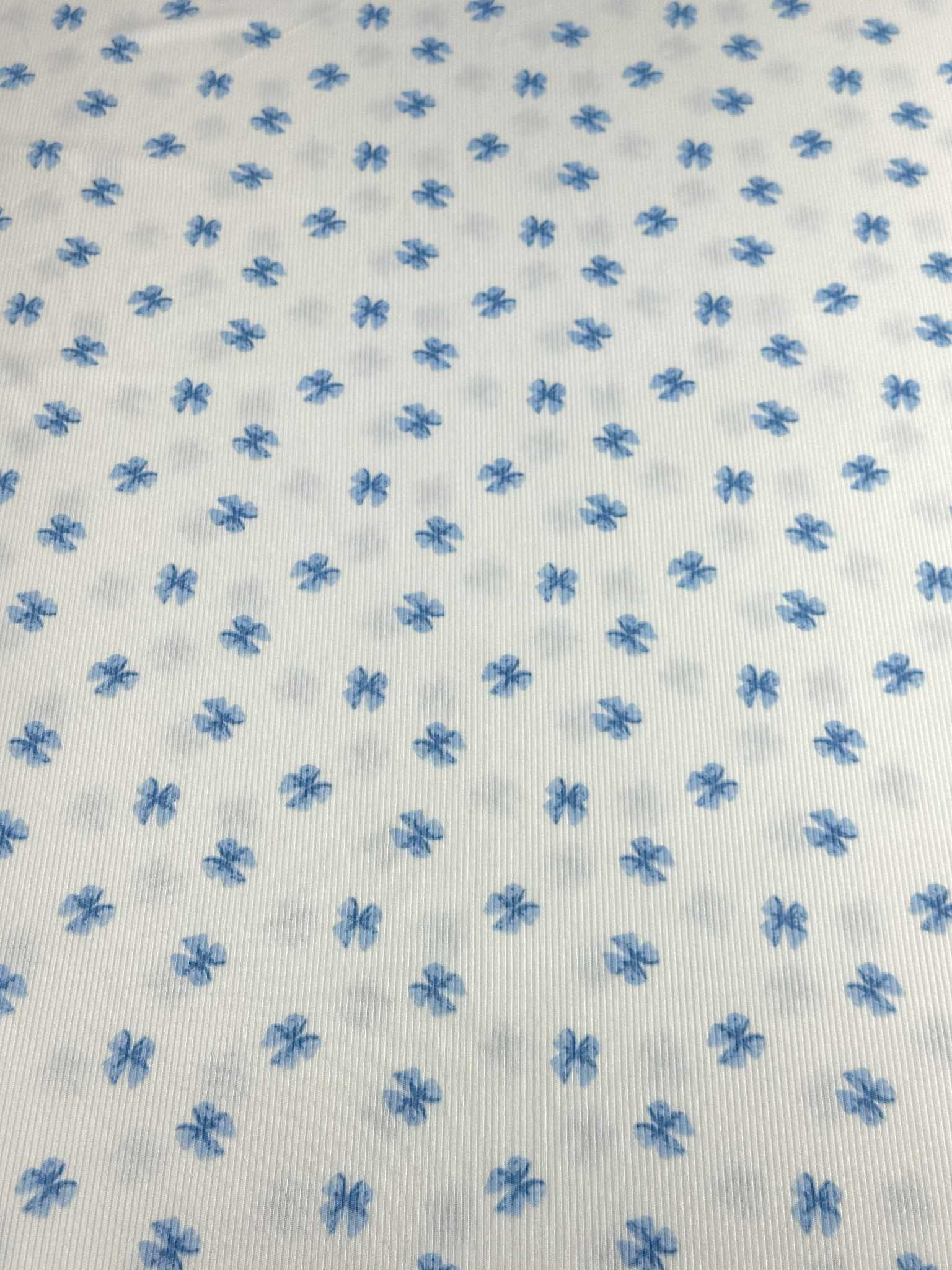 (2X2 RIB) BLUE BOWS ON OFF WHITE (3)
