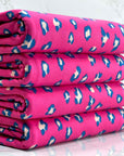 (DBP) TEAL CHEETAH ON FUCHSIA