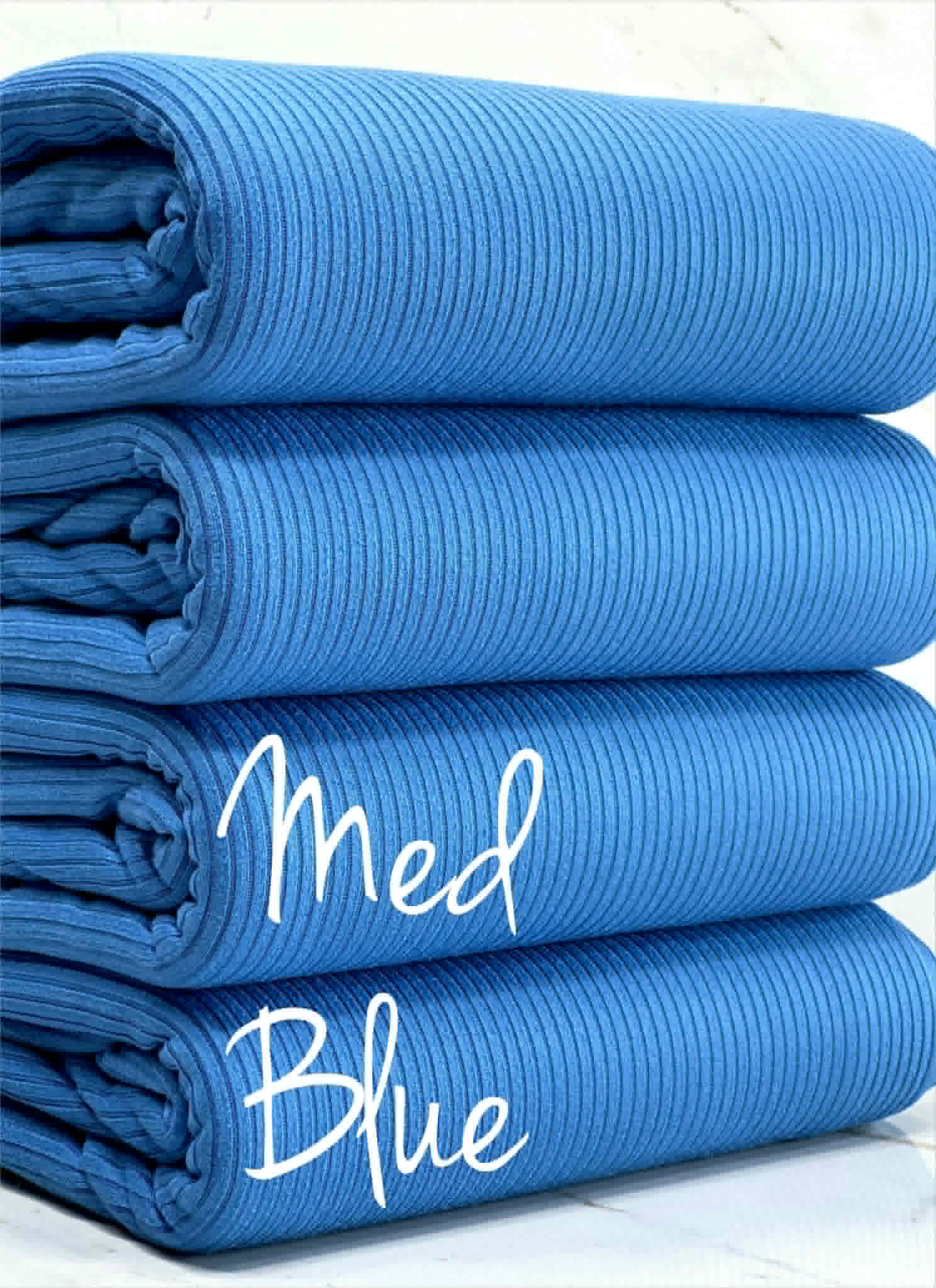 (4X2 RIB) MED BLUE
