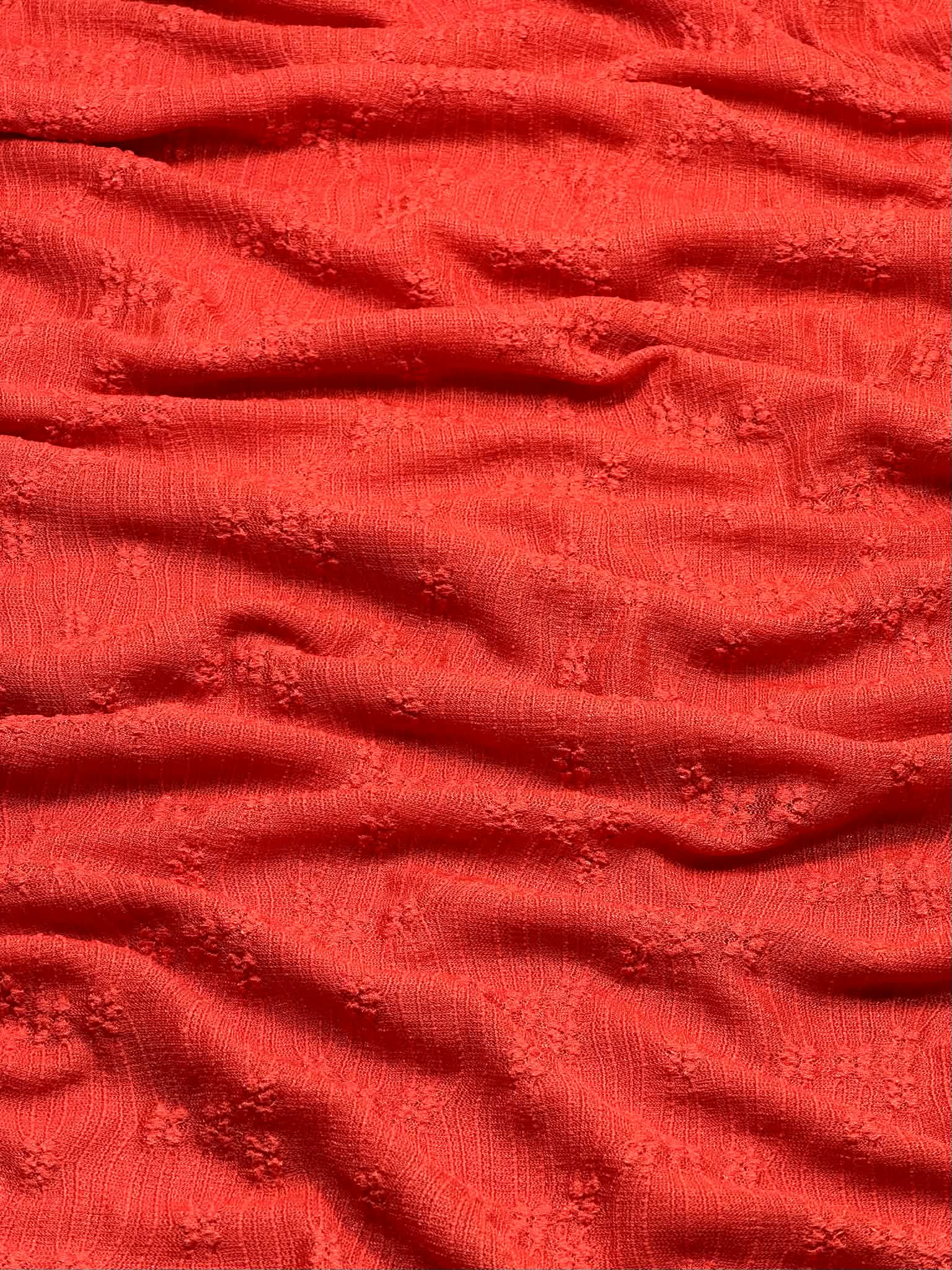 (LACE) 3D RED FLOWER PATTERN