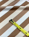 (4X2 RIB) POWDER BROWN, CREAM AND OFF WHITE STRIPES
