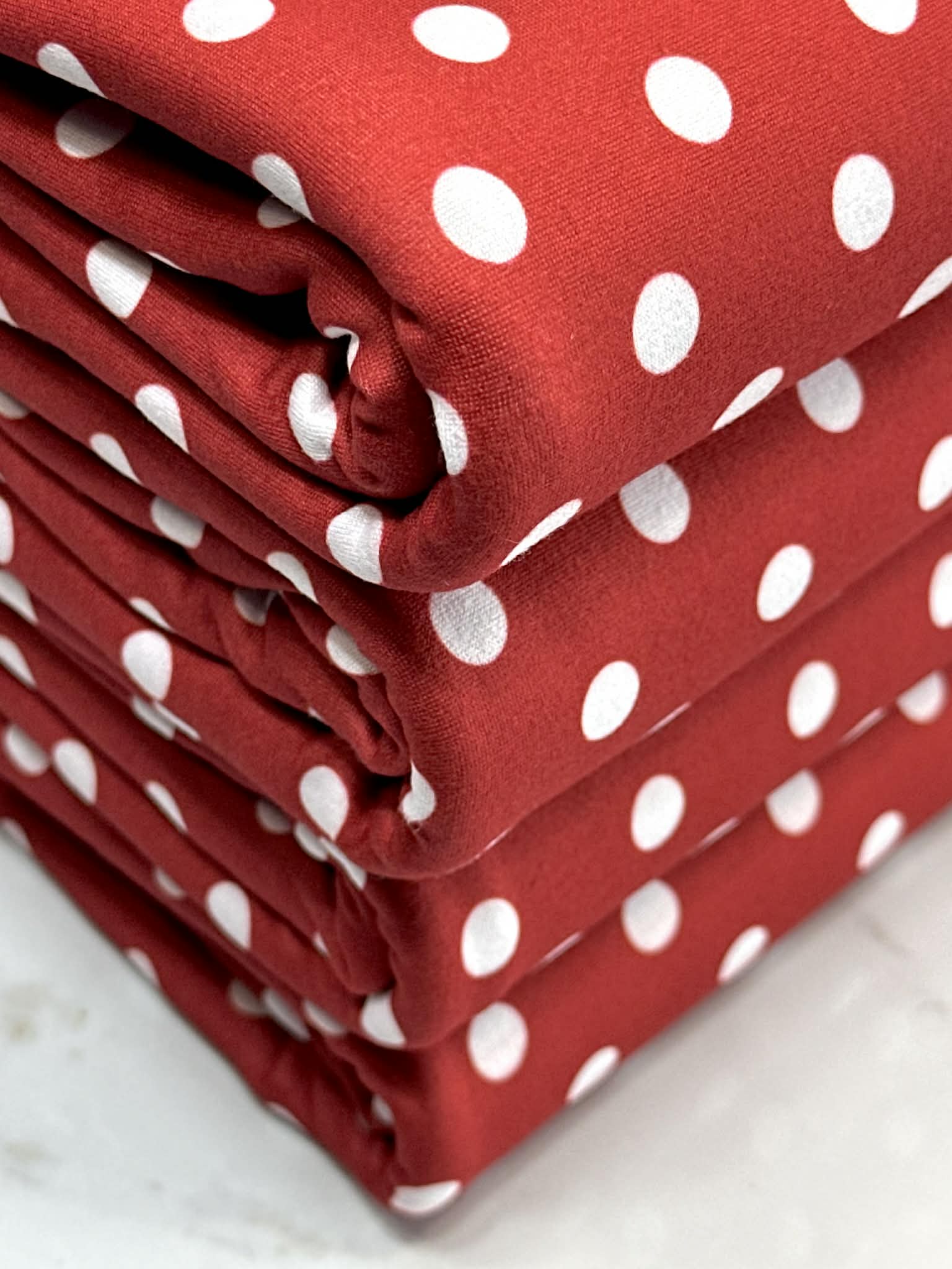 (DBP) OFF WHITE DOTS ON RED