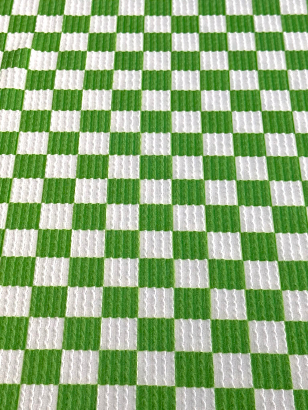 (URBAN RIB) GREEN AND OFF WHITE CHECKERED PATTERN