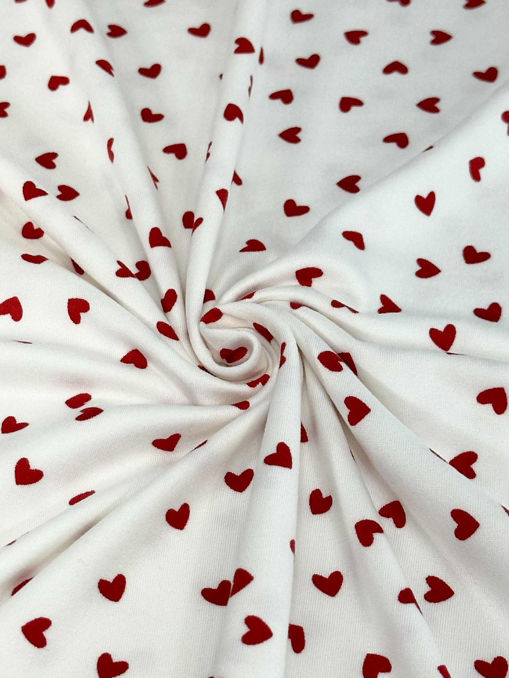 (DBP) RED TINY HEARTS ON OFF WHITE
