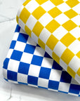 (DBP) YELLOW AND OFF WHITE CHECKERED