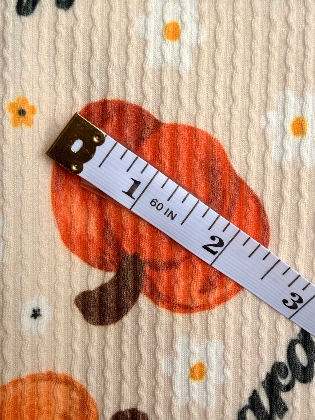 (URBAN RIB) PUMPKINS AND TINY FLOWERS ON CREAM