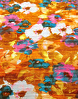 (PLEATED) PINK AND BLUE FLORAL ON RUST