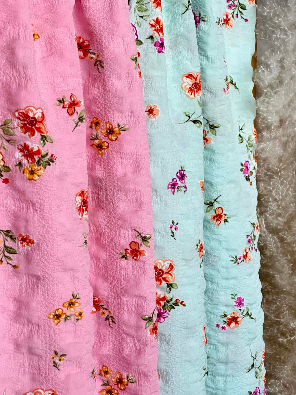 (DOUBLE GAUZE) FLORAL ON PINK