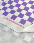 (FRENCH TERRY) LAVENDER AND OFF WHITE CHECKERED