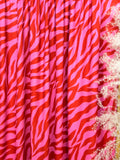 (4X2 YUMMY RIB) PINK AND RED ZEBRA