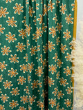 (DBP) GROOVY DAISY FLORAL ON TEAL GREEN