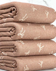 (BELLA RIB) OFF WHITE BOWS ON VINTAGE BROWN