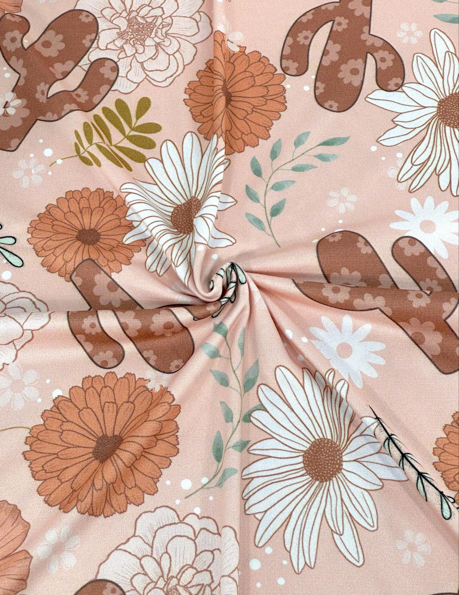 (DBP) CACTUS AND FLOWERS ON PEACH