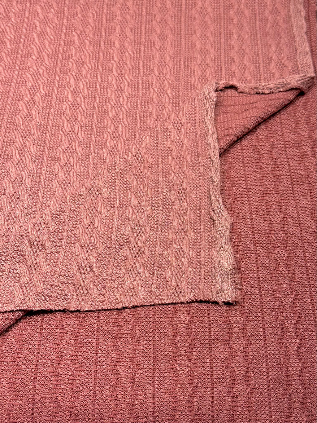 (CABLE KNIT) VINTAGE MAUVE