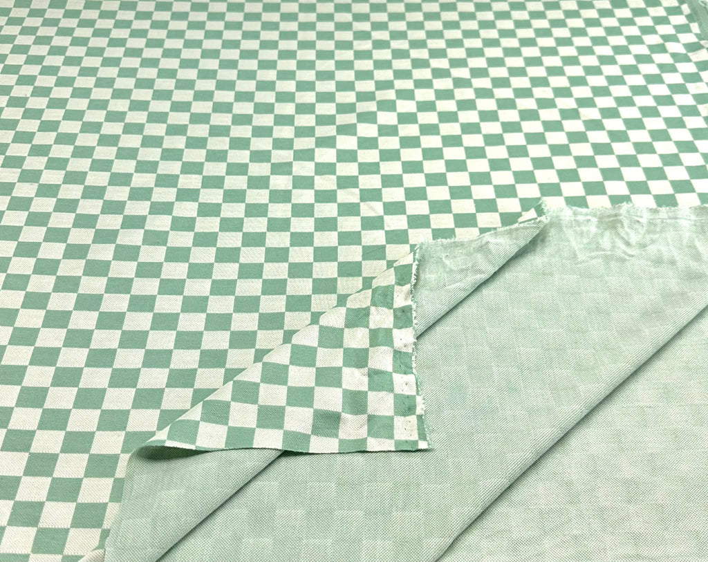 (DOUBLE KNIT) DARK SAGE CHECKERED PATTERN