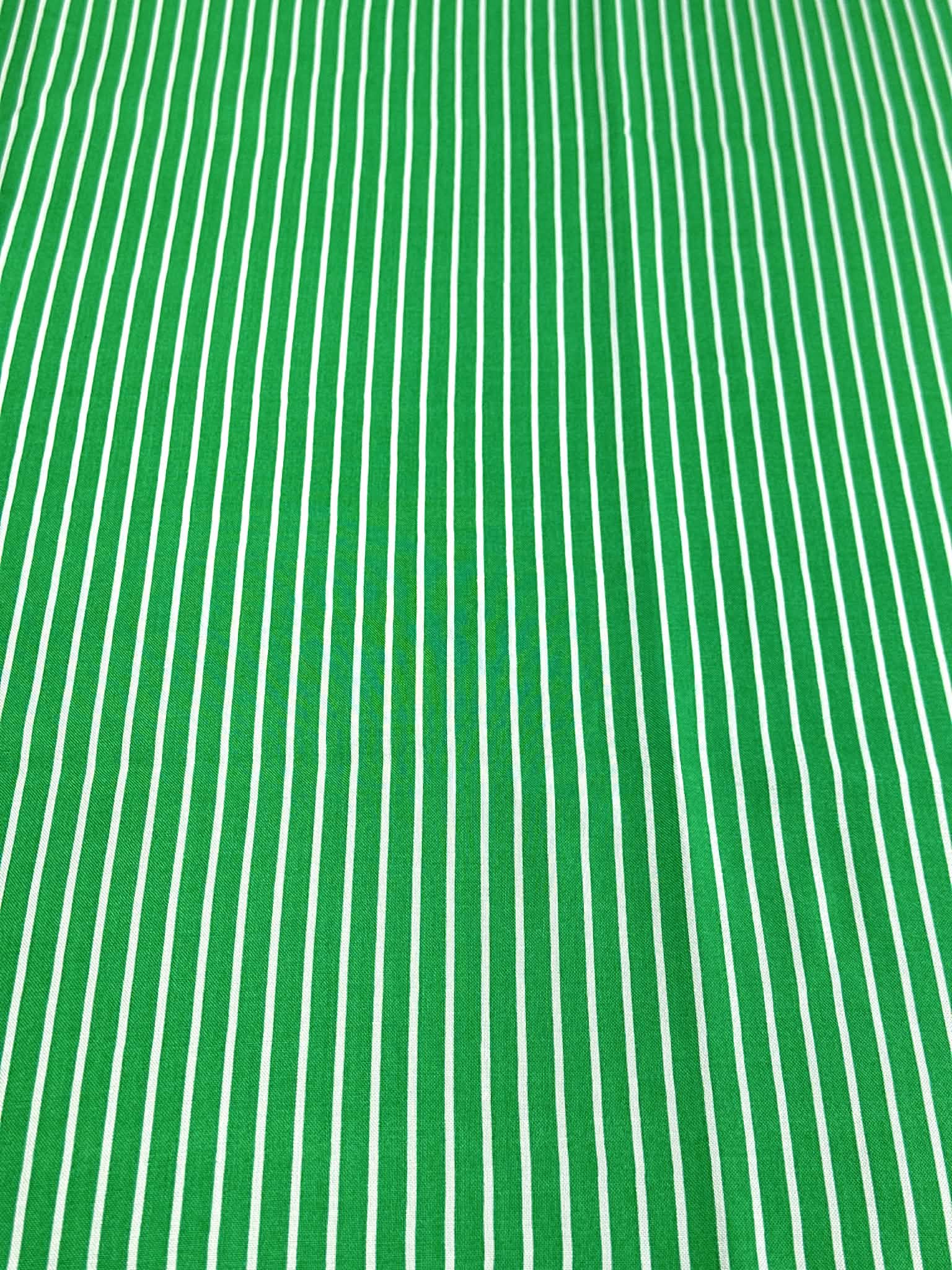 (WOVEN) THIN OFF WHITE STRIPES ON GREEN