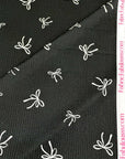 (4X2 RIB) OFF WHITE BOWS ON BLACK