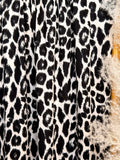 (WIDE YUMMY RIB) BLACK AND IVORY LEOPARD